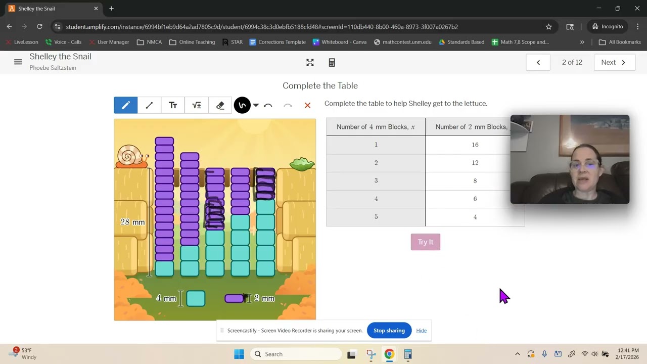 Math 8B U5L10 Alternative Sample Work