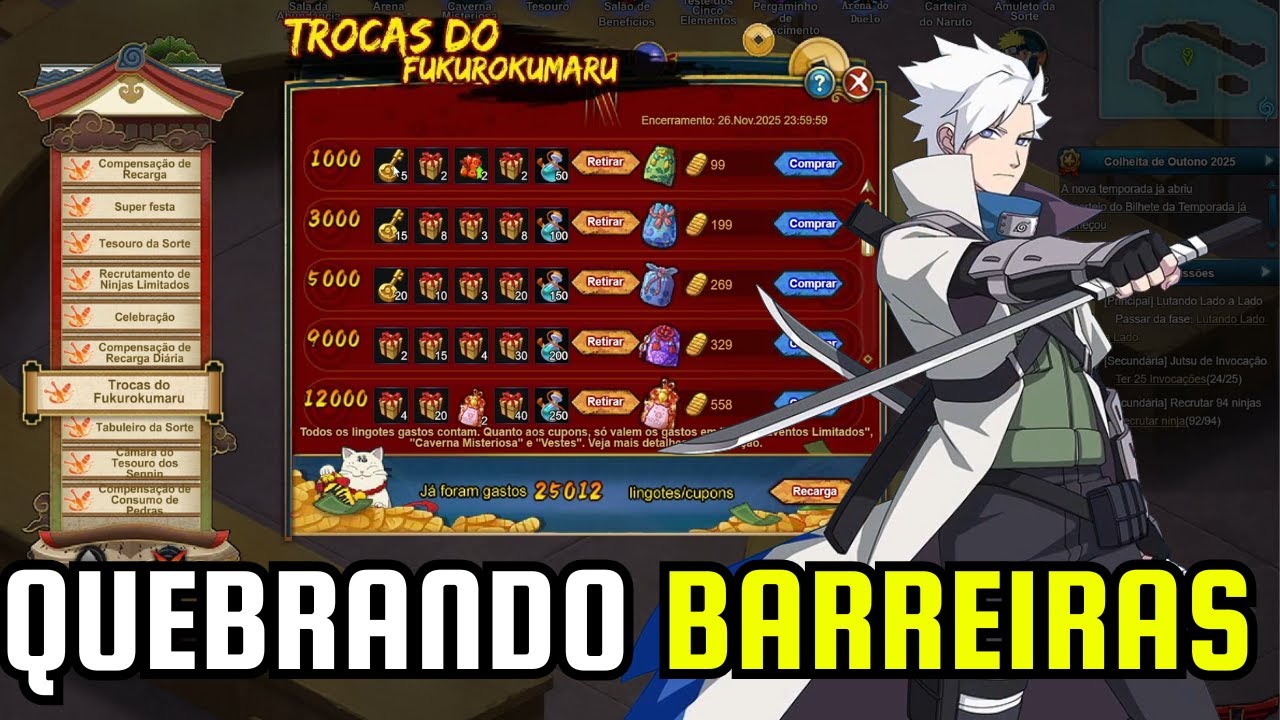 ZERANDO O FUKUROKUMARU | UP NA CONTINHA, FINALMENTE 400K DE FC | NARUTO ONLINE