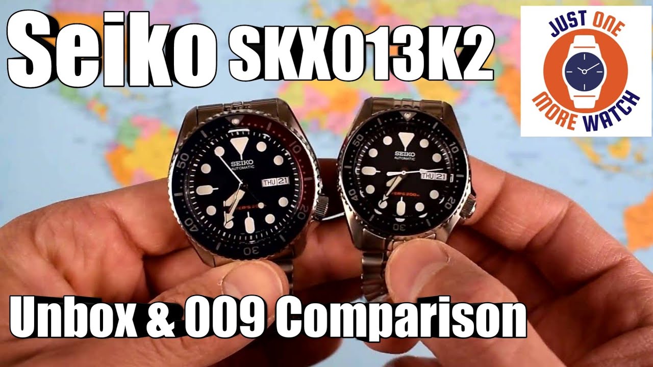 Seiko SKX013K2 Unbox and Comparison with SKX009K2