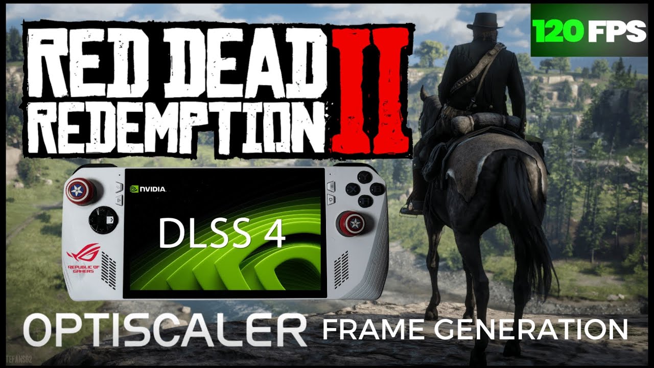 Optiscaler DSLL 4 - Frame Generation - red dead redemption 2 - ASUS ROG ALLY Z1 EXTREME - 120FPS
