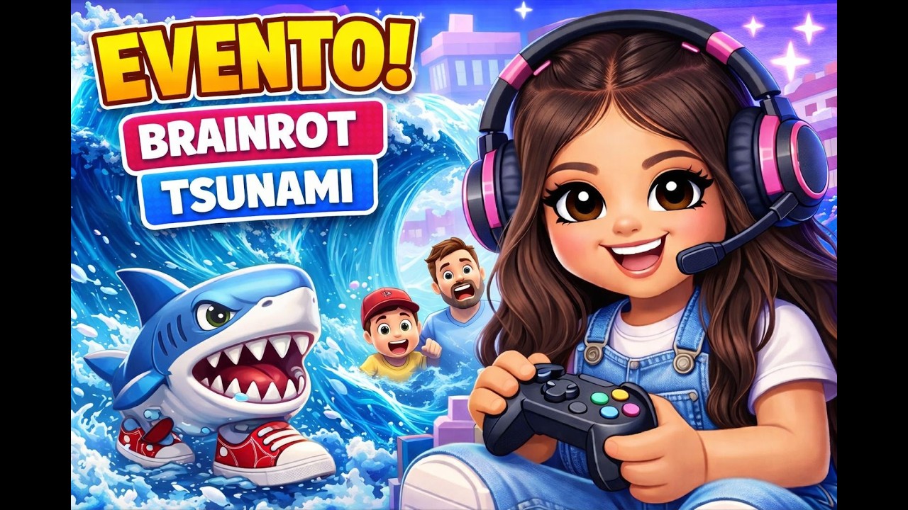 EVENTO de TSUNAMI no Roblox com meu pai e meu irmão!