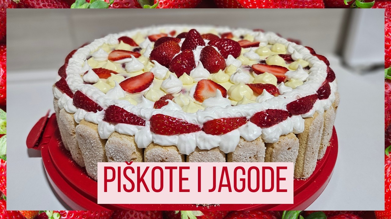 Najbolja torta sa piškotama i jagodama! | BEZ PEČENJA |
