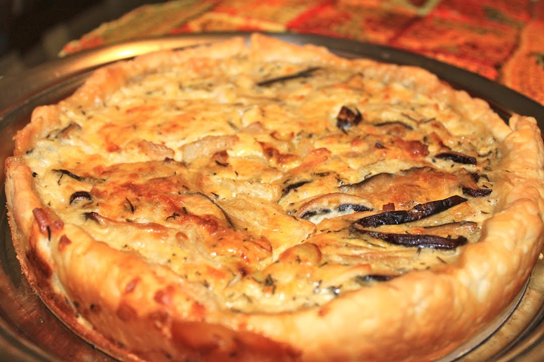 Receita de Quiche de Cogumelos e Alcachofra