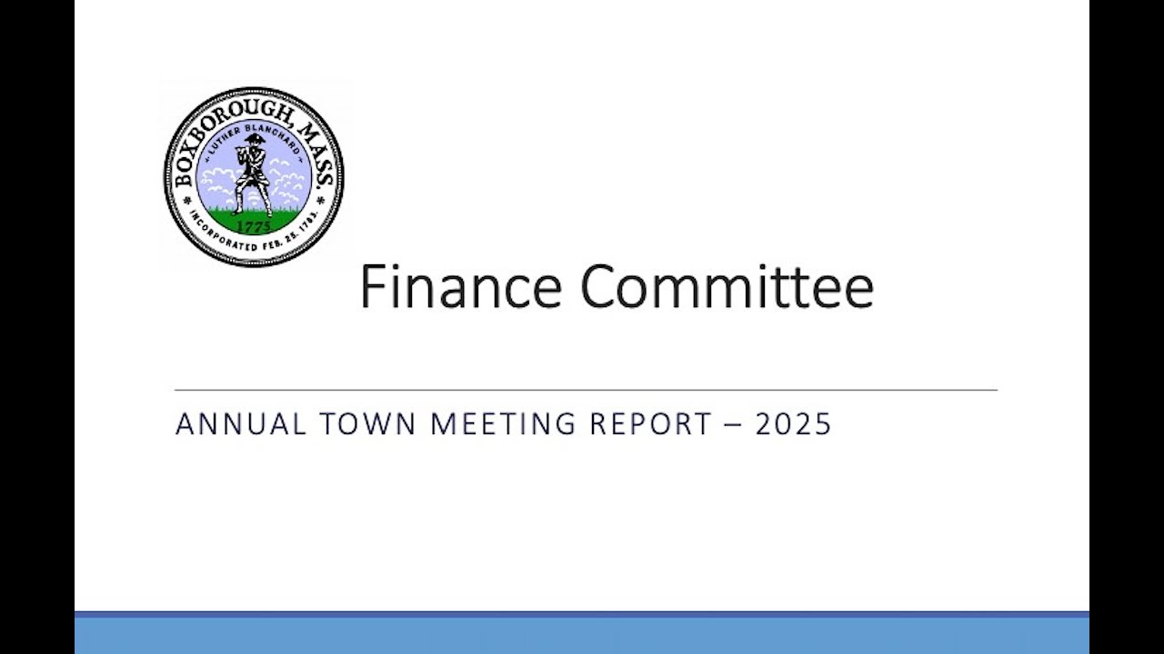 Boxborough FinCom Select Board Pre-ATM Budget presentation 4 22.25
