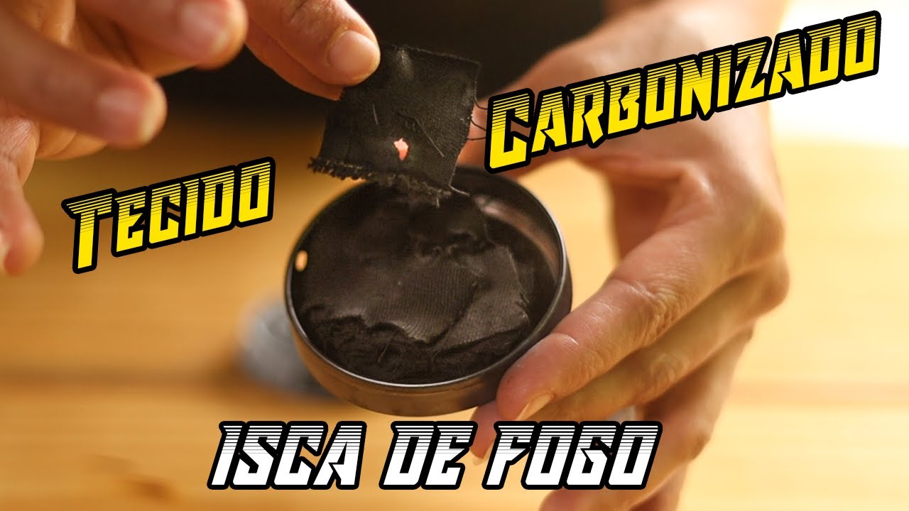 Como Fazer Tecido Carbonizado - Iniciador para fogo. #sobrevivencia #bushcraft #outdoor