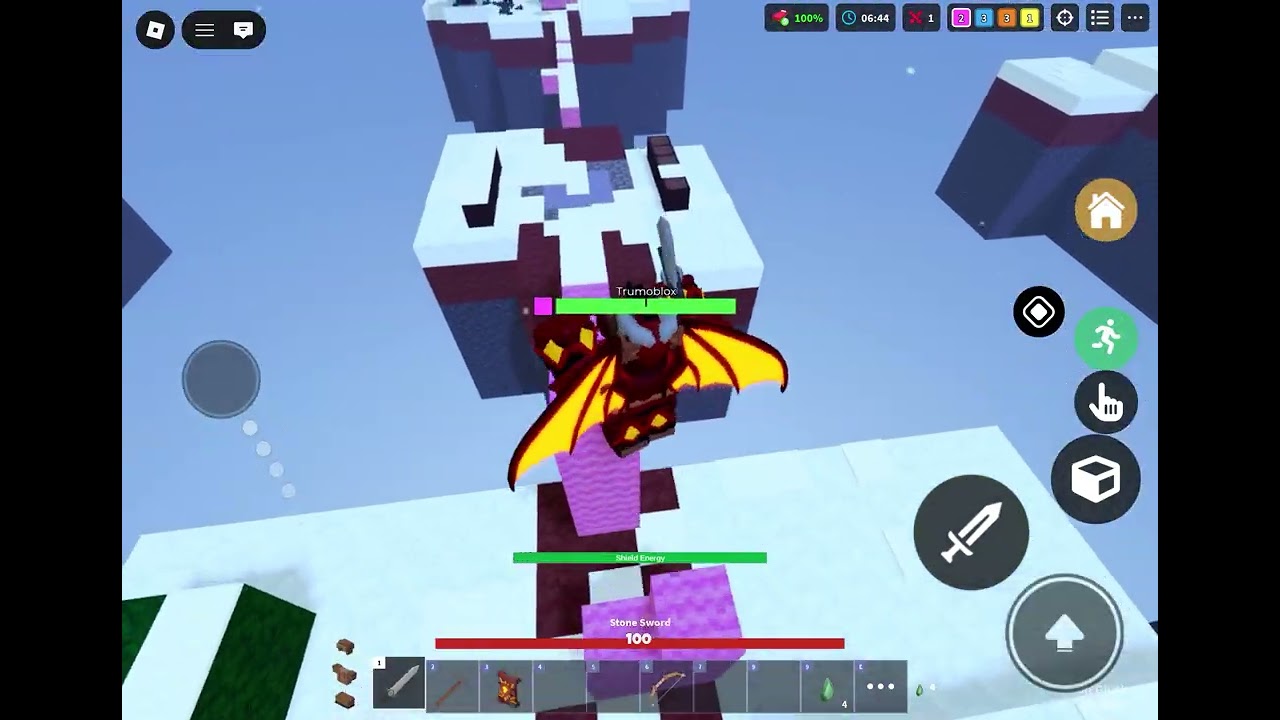 Playing bed wars
