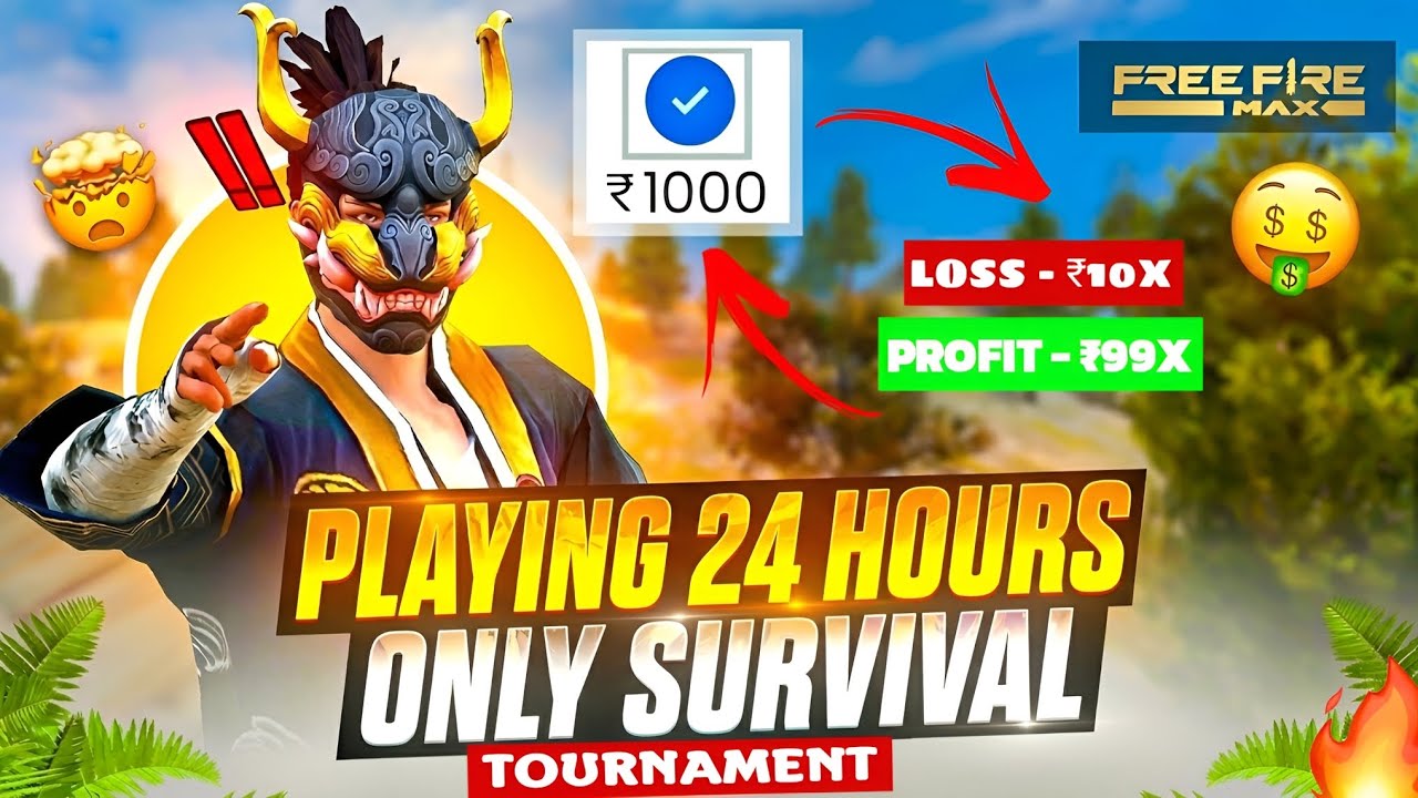Finally 🔥 Playing Only Survival Tournament's 🤯 For 24 Hour 🥵 How Much I Can Earn ? 🤑 |BLASTY_GAMERZZ