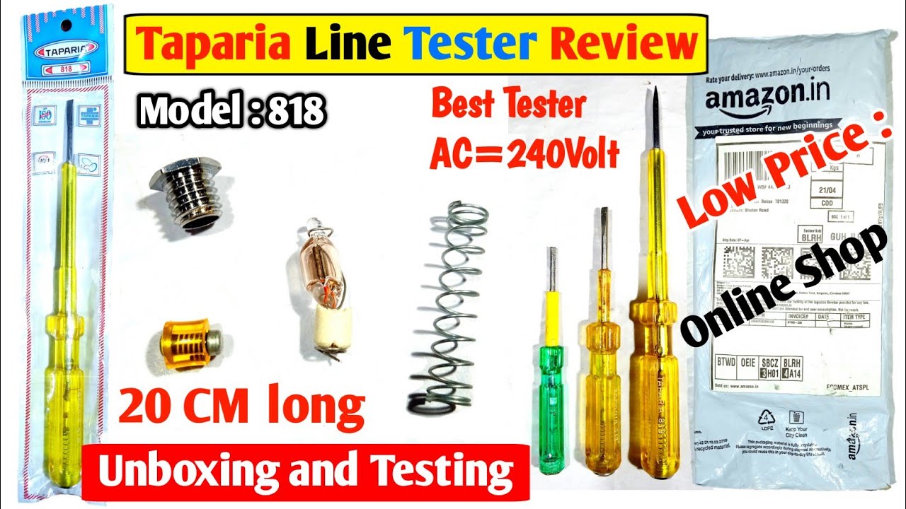 Taparia Big Size Line Tester 813-818 | Taparia Best Quality Screw Driver Unboxing Review