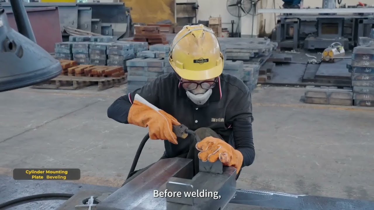 The production process for Deratech's CNC press brake and laser cutting machines
