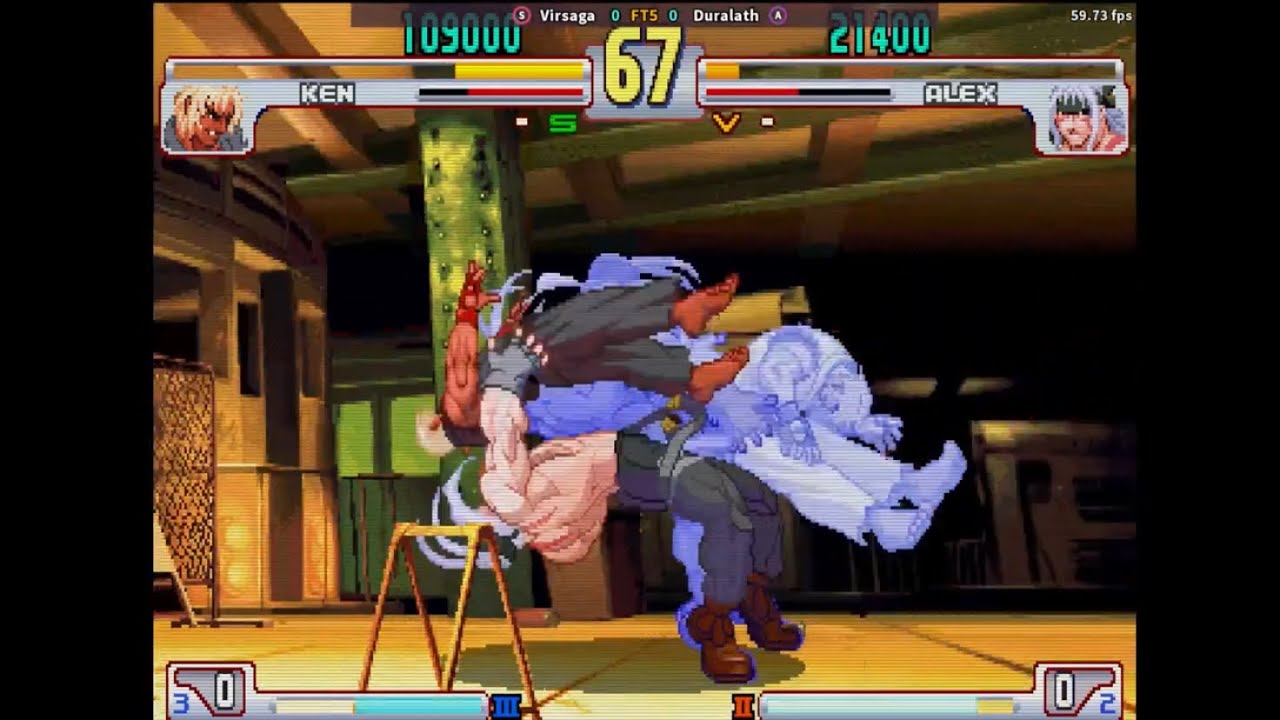 SFIII 3RD STRIKE: Virsaga ( KEN ) VS Duralath ( ALEX ) FIGHTCADE FT5 SET