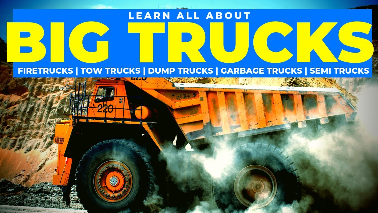 🚒 Learn About TRUCKS For Children | Facts about FIRE Trucks - DUMP Trucks - GARBAGE Trucks & more