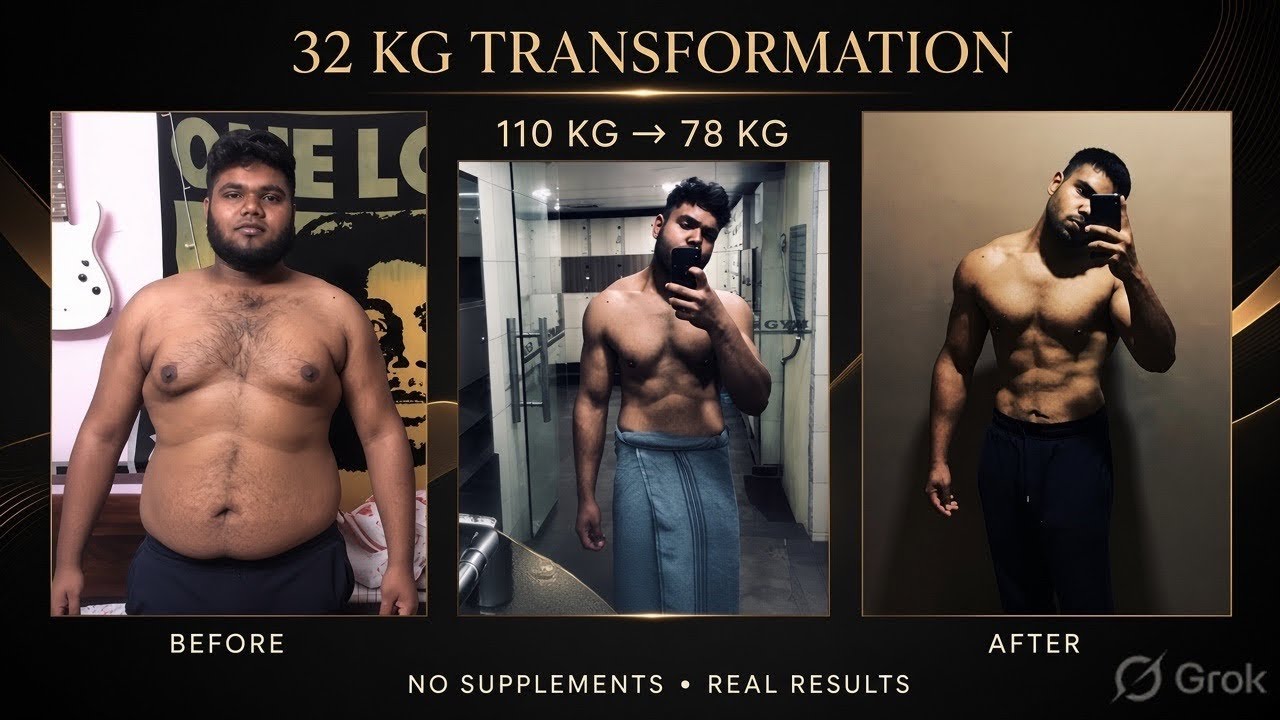 Extreme Indian Fatloss | 110kg - 78kg | Inspirational Journey