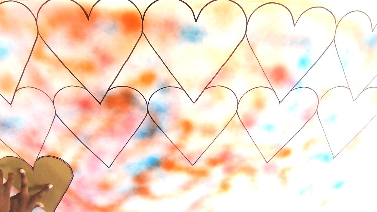 HOW TO MAKE A HEART DESIGN/WALL PAINTING DESIGN/AND 3D DESIGN