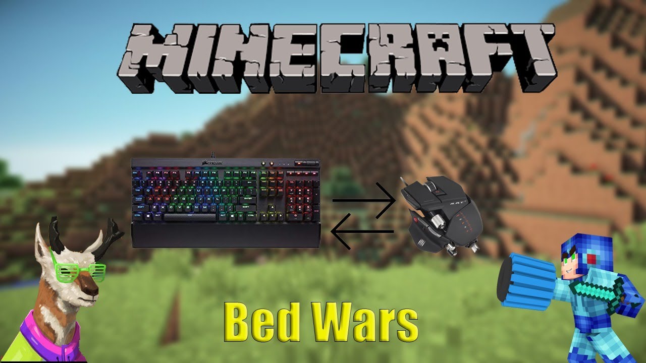 Keyboard And Mouse Swap W/ Retropronghorn  - Minecraft Bed Wars