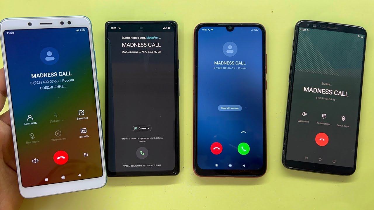 Google Pixel 6 Vs Xiaomi Redmi Note 7 Incoming Call / OnePlus 5T and Xiaomi Mi 5 Outgoing Call