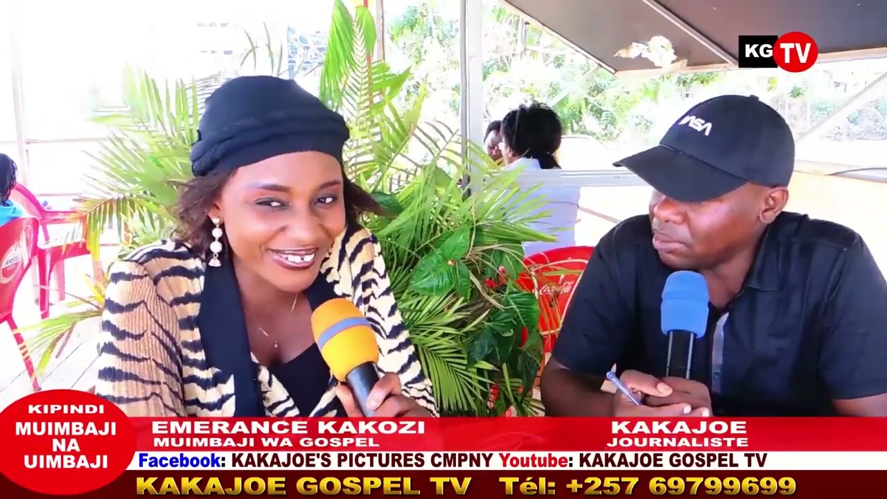 Dada Emerance Kakozi akijibu ma swali ya KAKAJOE GOSPEL TV katika kipindi cha muimbaji na uimbaji
