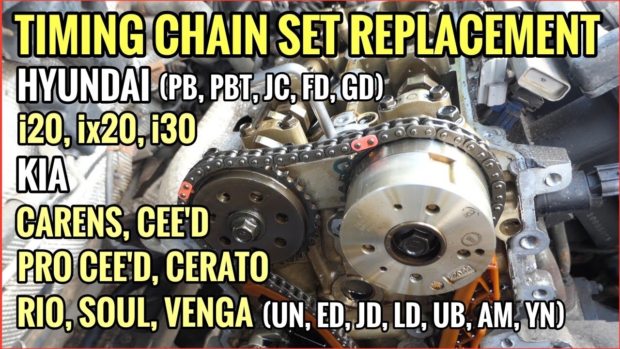 Hyundai i30 FD 1.4 timing chain replacement. Suitable for Hyundai Kia gasoline engines.
