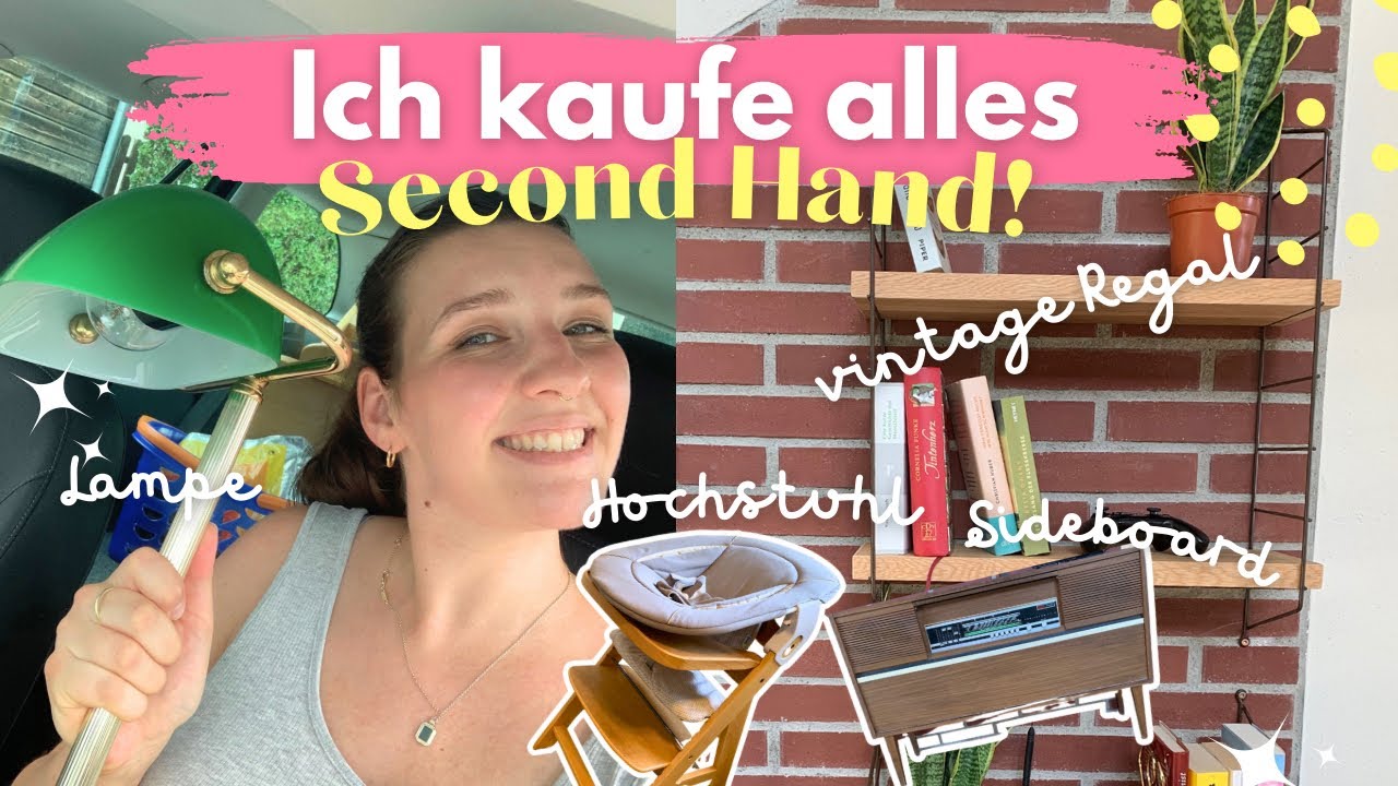 Einen Tag lang Second Hand M&ouml;bel kaufen! Wie viel Geld spare ich dadurch? Thrift with me