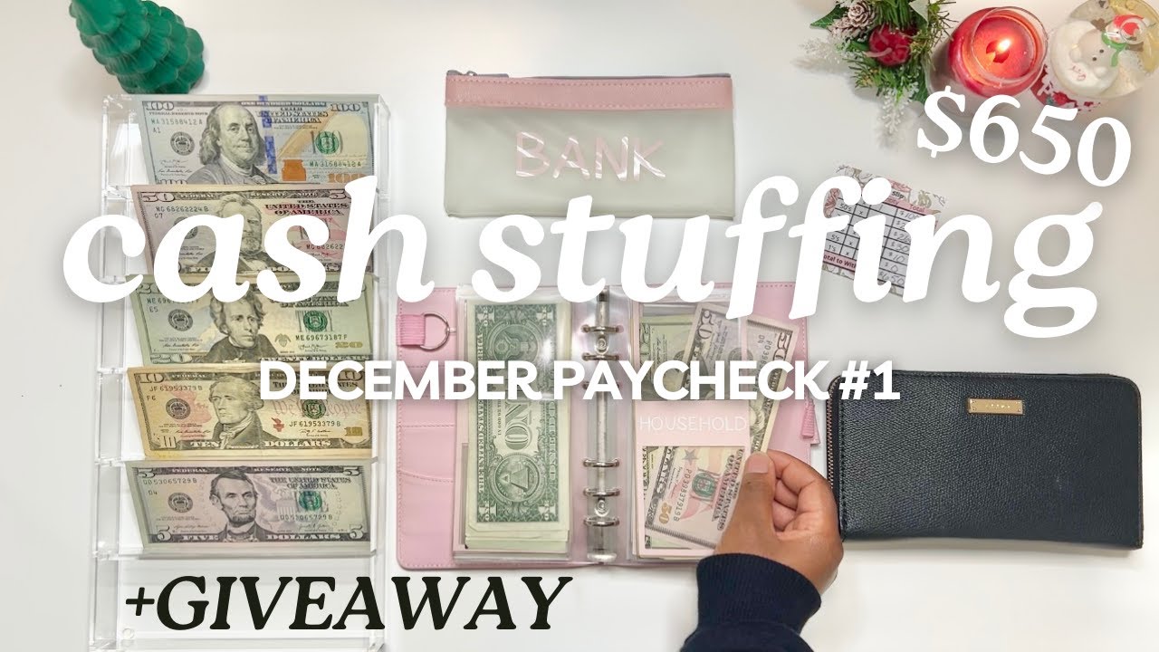 CASH ENVELOPE STUFFING | DECEMBER 2024 PAYCHECK #1 | Budget With Me | MONETS MONEY GIVEAWAY{CLOSED}