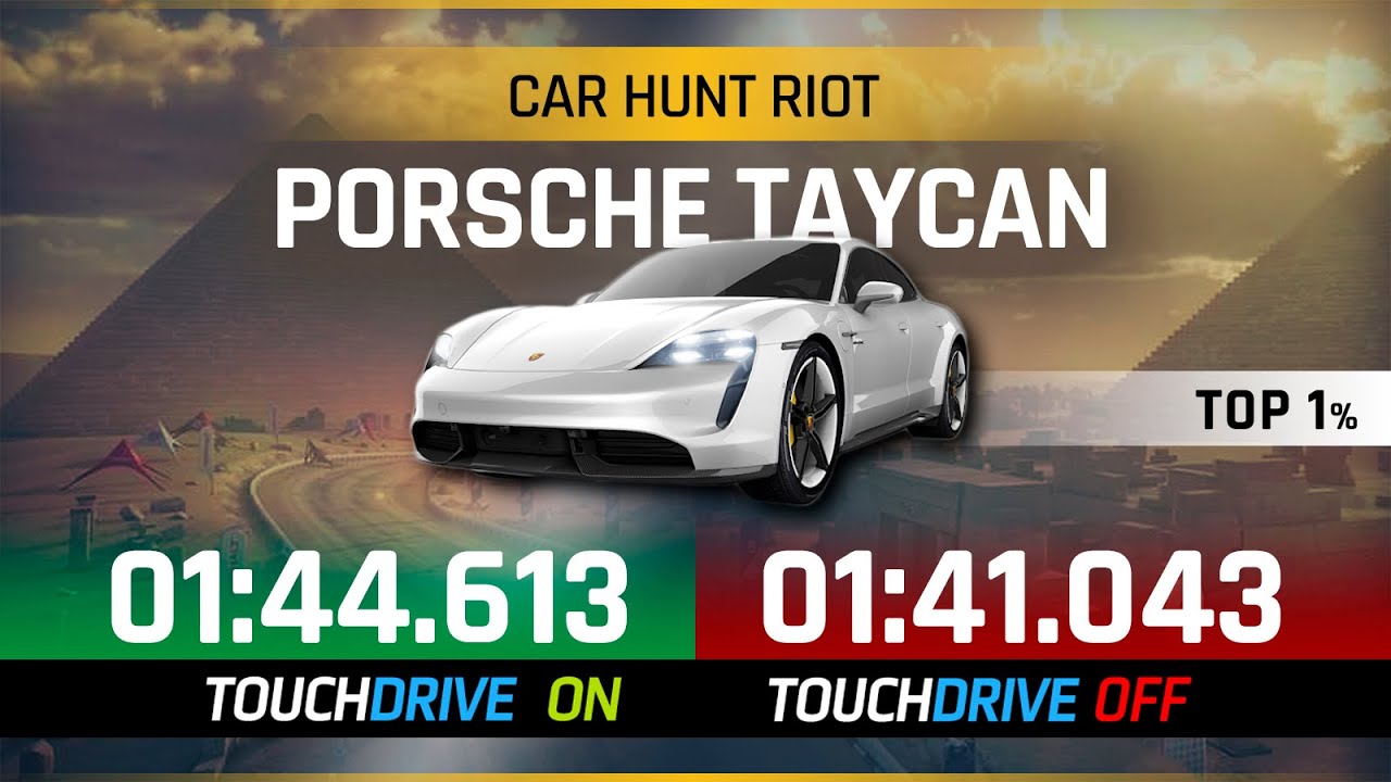 Asphalt 9 Car Hunt Riot - PORSCHE TAYCAN TURBO S - Touchdrive & Manual Laps - SCENIC ROUTE