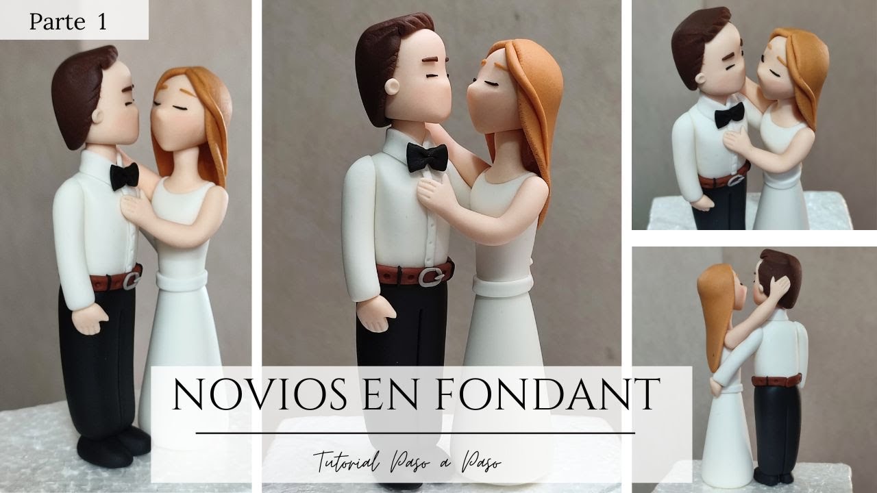 Parte 1: Cómo Hacer Novios de FONDANT Fácil// Wedding cake decoration //Bride & Groom Fondant