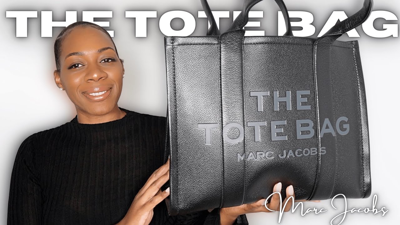 LARGE MARC JACOBS THE TOTE BAG REVIEW | WHAT FITS INSIDE? LEATHER VS CANVAS? WASTE OF MONEY!?😩🥴