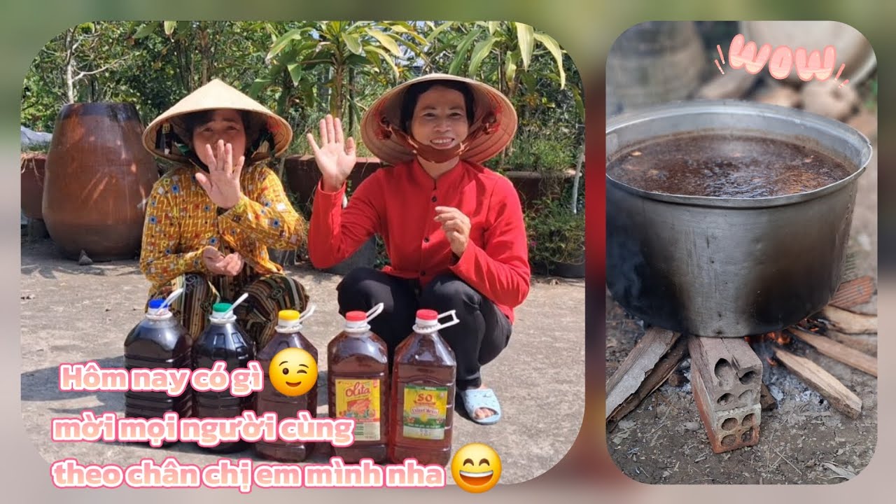 Hôm nay em nấu nước mắm chuẩn bị cho tết đến 