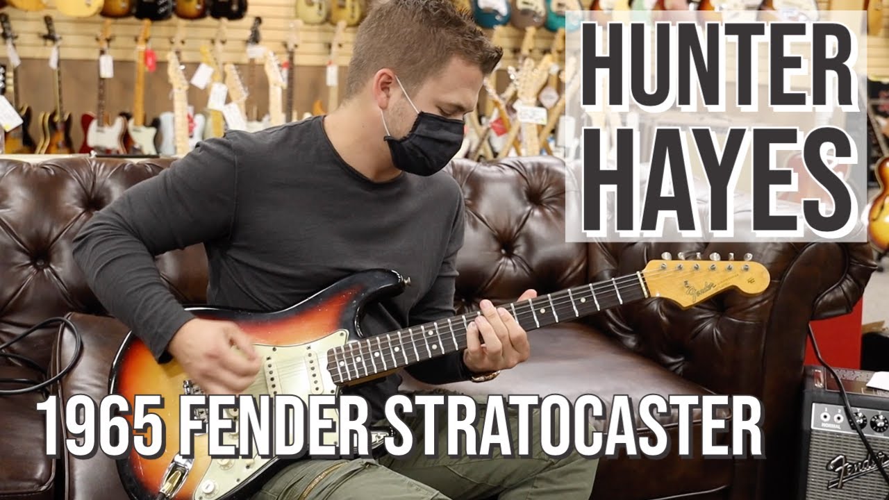 Hunter Hayes playing a 1965 Fender Stratocaster at Norman's Rare Guitars