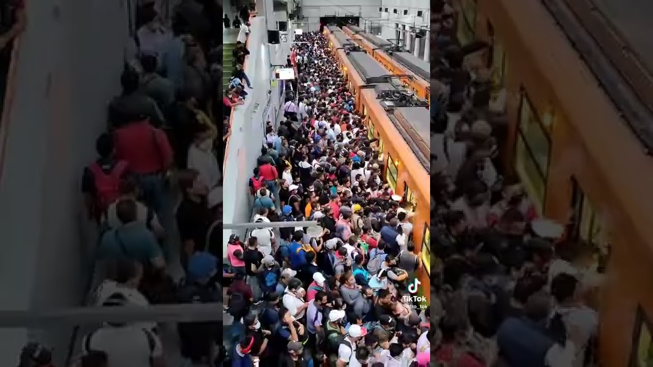 HORA PICO EN EL METRO CDMX (METRO PANTITLÁN LINEA A)