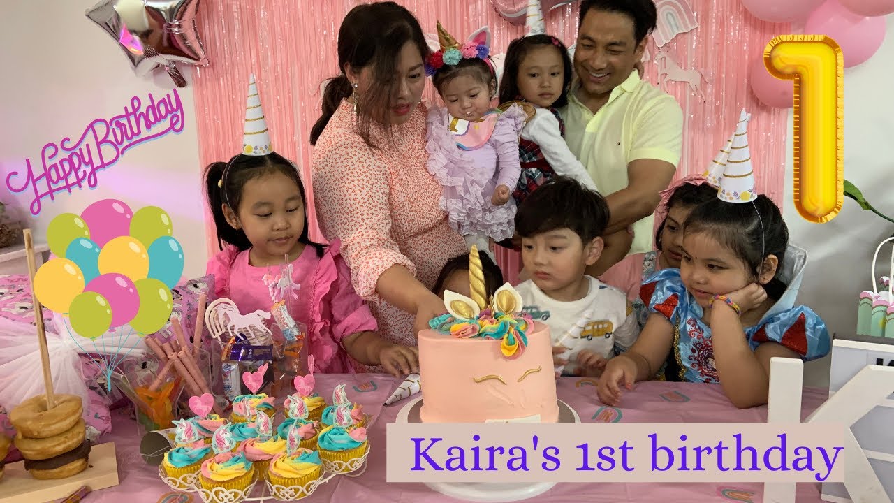 Kaira's 1st birthday🍰 Unicorn themed🦄⎮⎮AlyHaAn⎮⎮