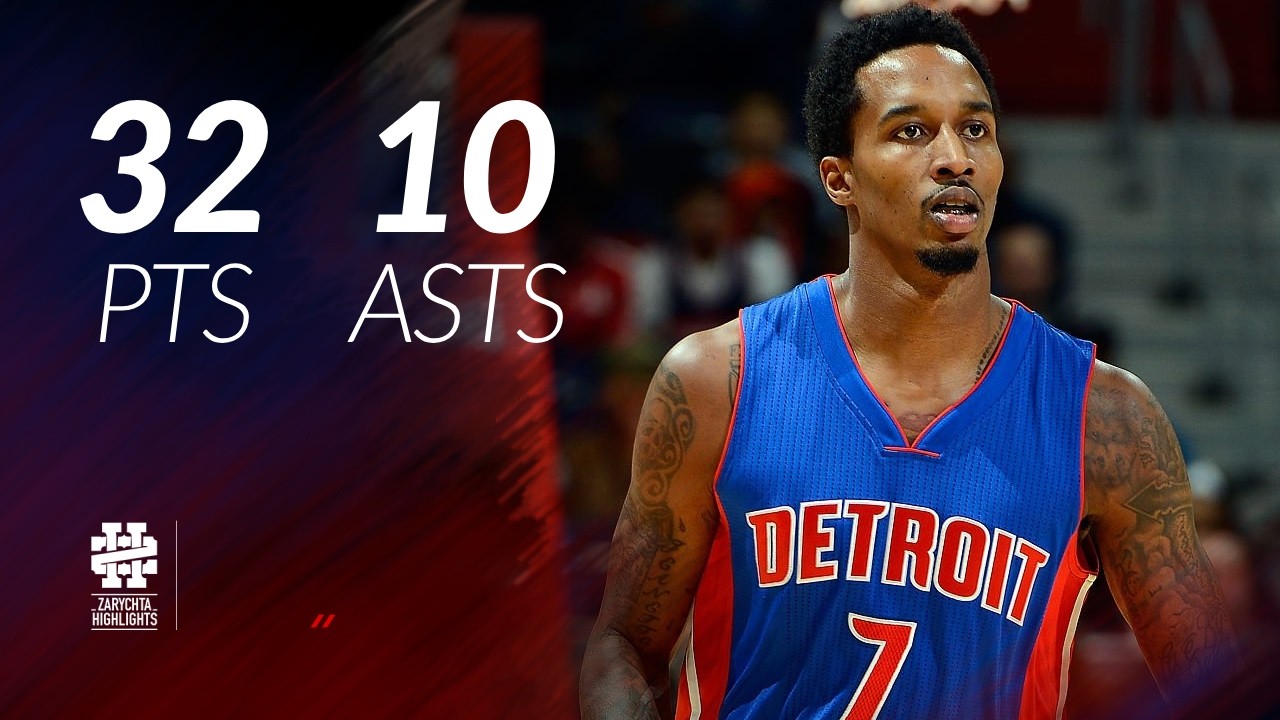 Brandon Jennings 32 pts 10 asts vs Wizards 14/15 season