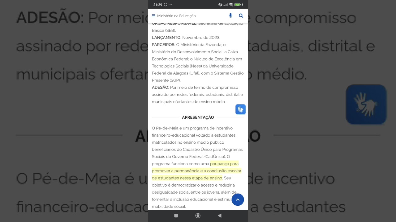 Programa Pé de meia
