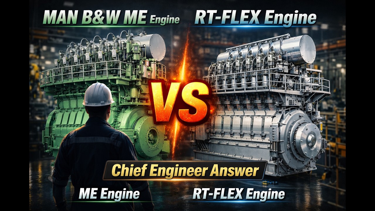 “ME vs RT-Flex Engine | Chief Engineer Oral Exam Answer”