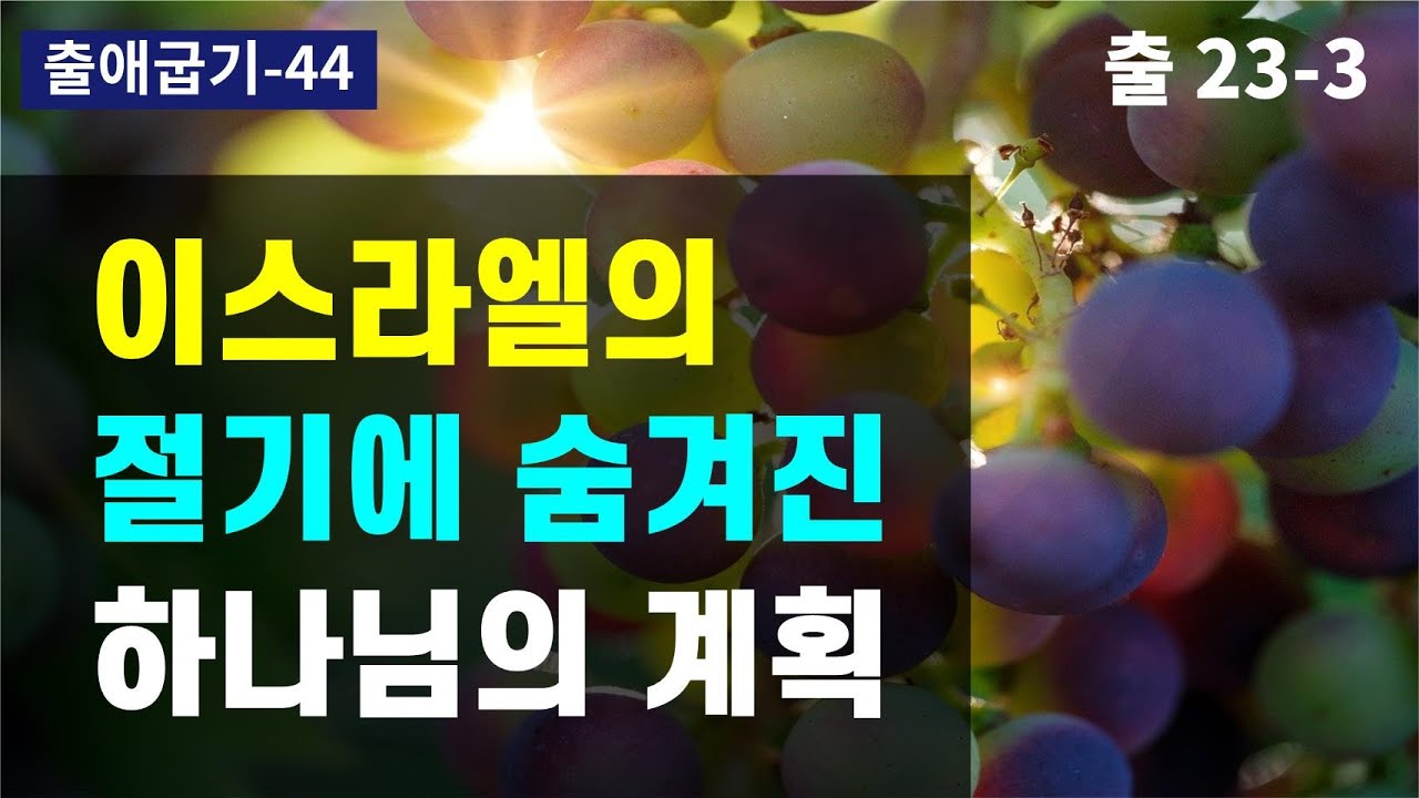 오순절에 룻기를 읽는 이유 / 오순절은 무엇을 기념하는 절기인가? / 농사절기와 이스라엘 역사의 결합 / 초막절에 물긷는 의식과 생수의 강 / 모세오경/ 구약성경이야기 /
