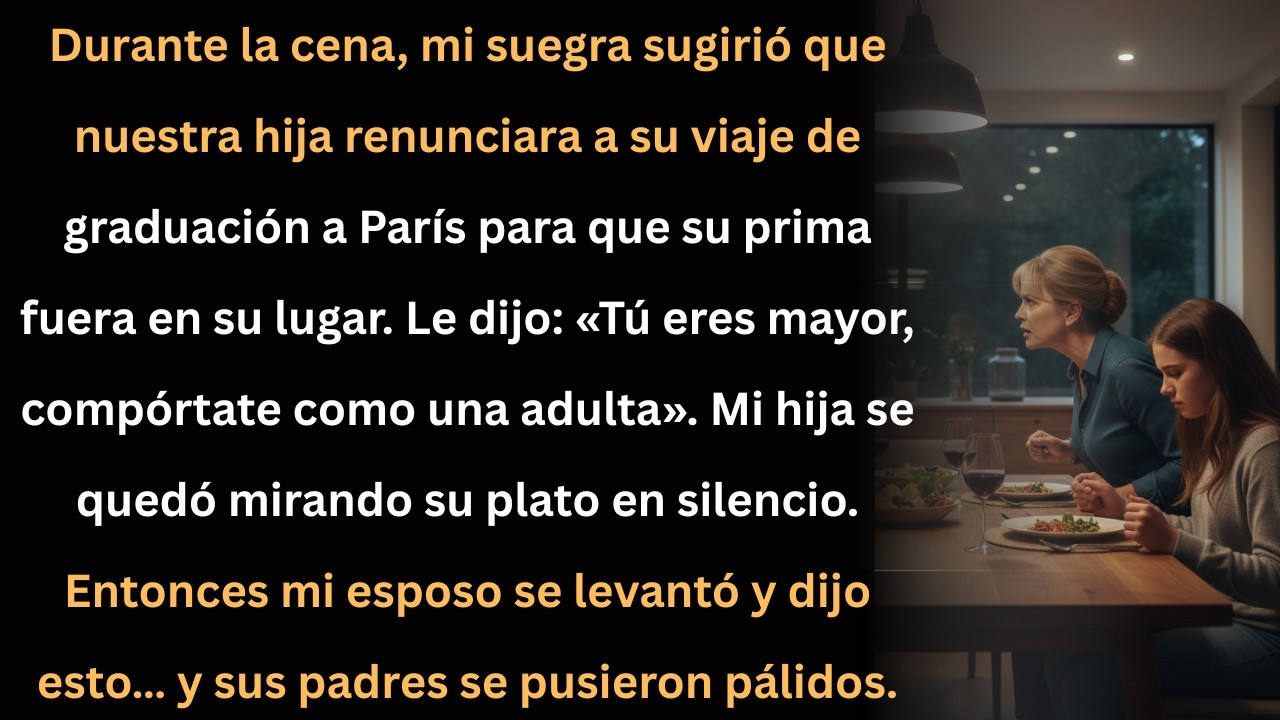 Mi suegra quiso quitarle el viaje a París a mi hija… lo que pasó después los dejó pálidos.