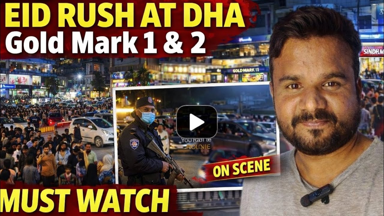 Eid Rush at DHA Gold Mark 1 & 2 Karachi | Public Interviews & Police Security