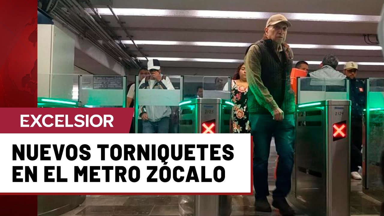 Metro Zócalo estrena puertas que reemplazan torniquetes