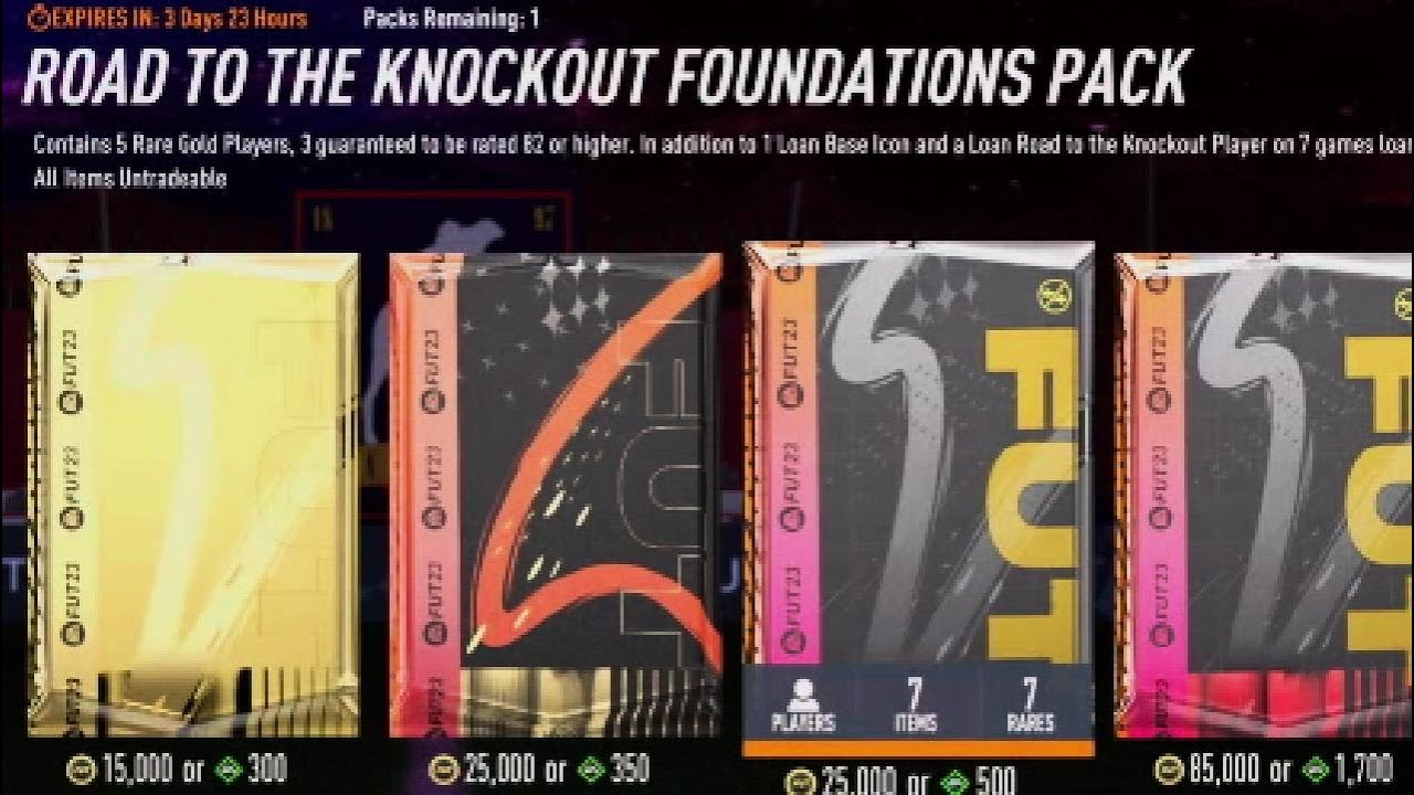 ROAD TO THE KNOCKOUT FOUNDATION PACK FIFA 23