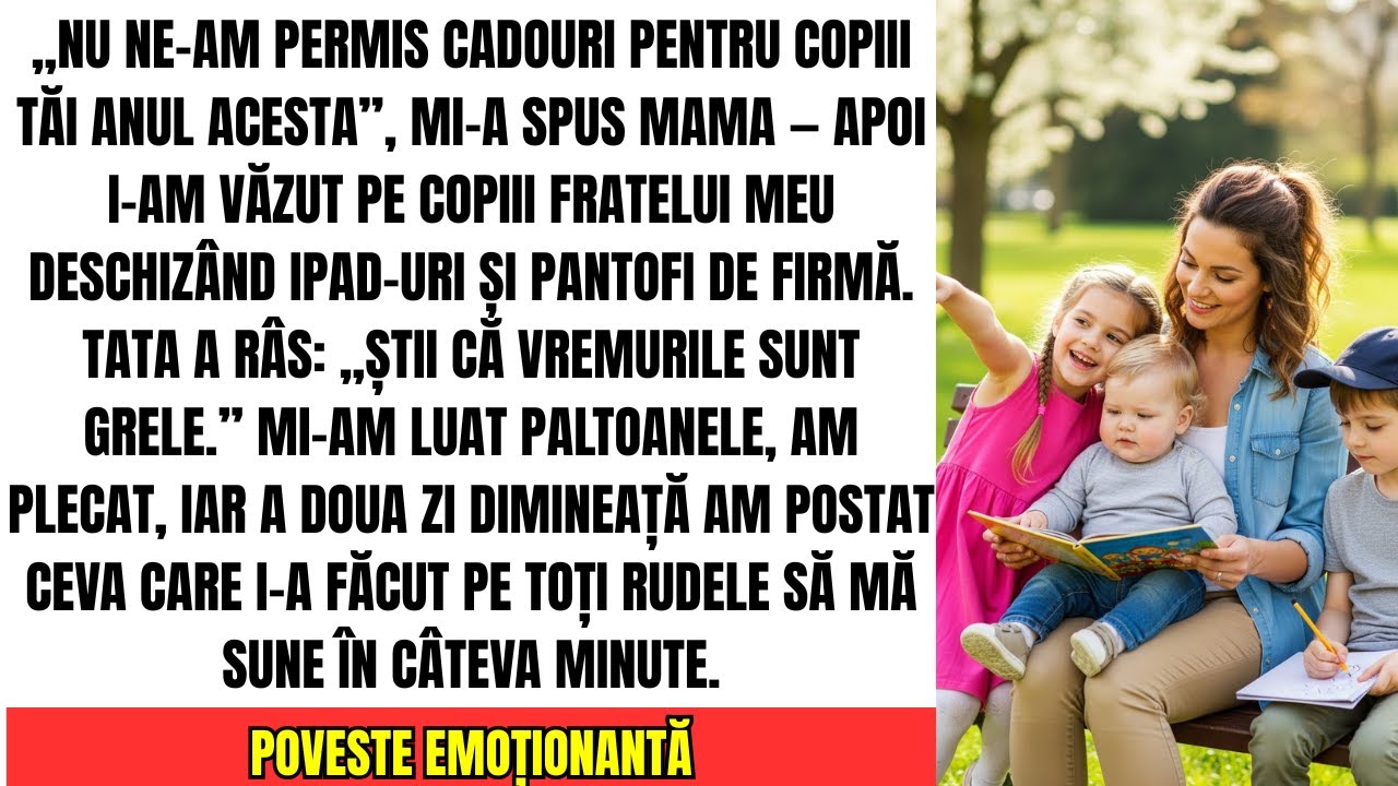 Nu ne-am permis cadouri pentru copiii tăi anul acesta”, mi-a spus mama — apoi eu...
