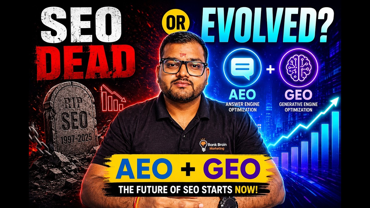 AEO vs GEO Explained | Is SEO Dead in 2026? The Future of Search & AI | Vikas Rathour