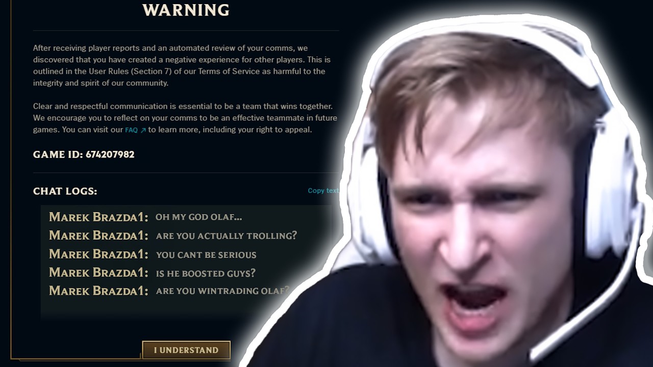I GOT A WARNING FROM RIOT!