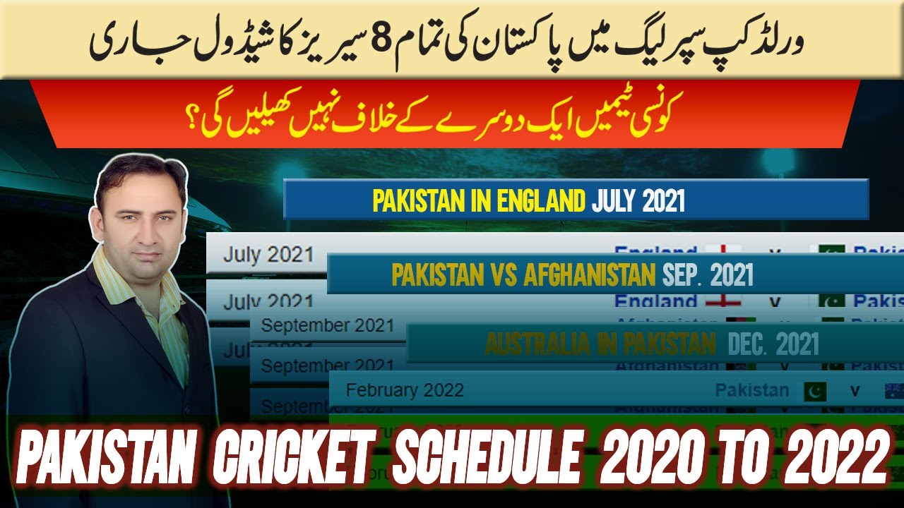 Pakistan's all 8 series schedule in ICC World Cup Super League 2020 | Pakistan cricket series list