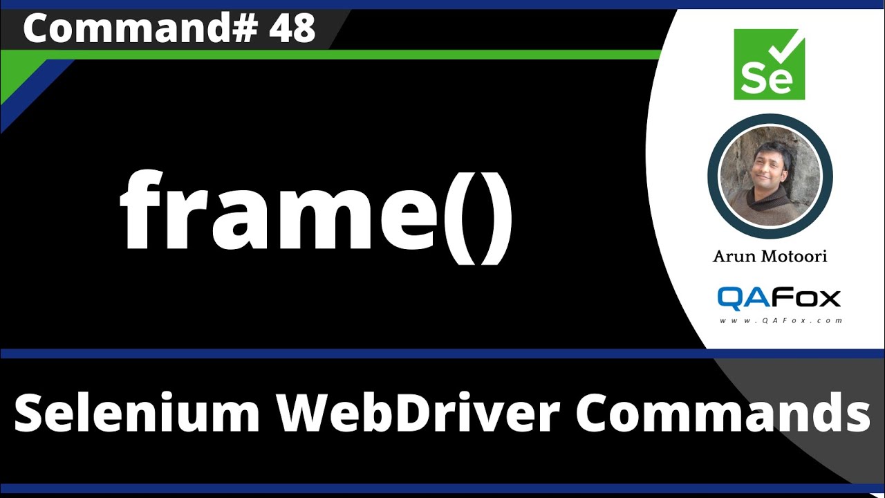 frame() Command - Selenium WebDriver