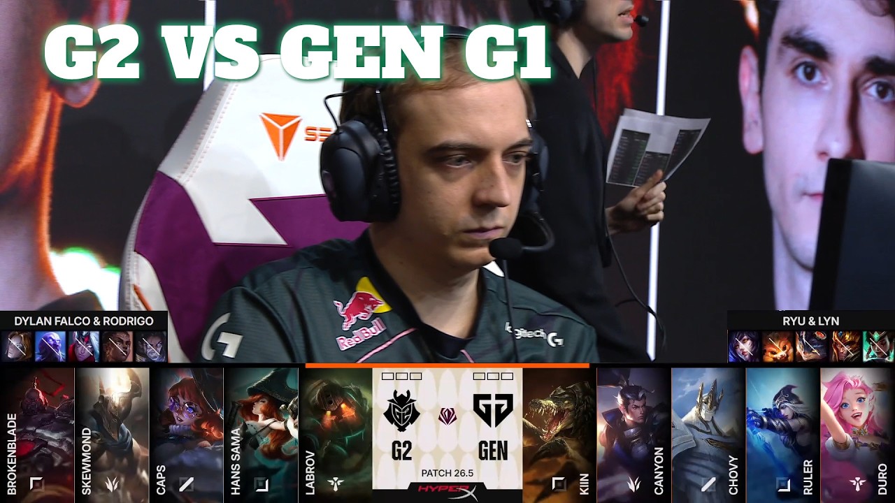 G2 vs GEN Game 1 | First Stand 2026 Semifinal | G2 Esports vs Gen.G G1