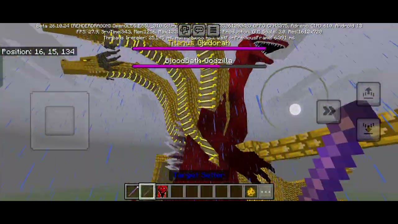 New Godzilla Bloodbath vs King Ghidorah In Minecraft Bedrock Mob Battles