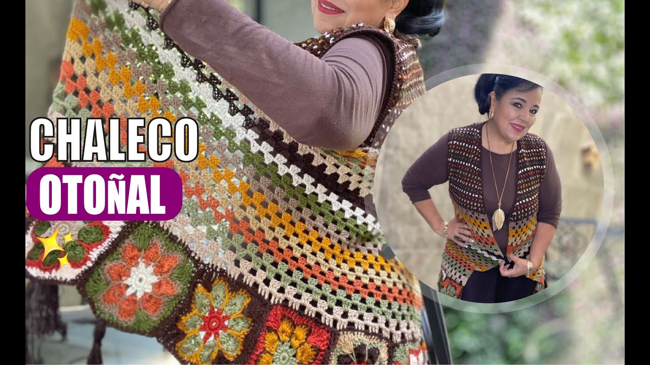Cómo  hacer un CHALECO TEJIDO PARA OTOÑO 💛​🎃​ Muy Fácil y Rápido |Yo Tejo con Laura Cepeda