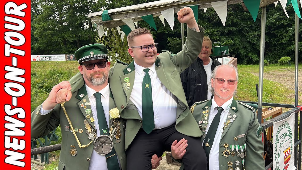 Sch&uuml;tzenk&ouml;nig Bergneustadt 2022 Robert K&auml;mke (23) mit dem 76 Schuss