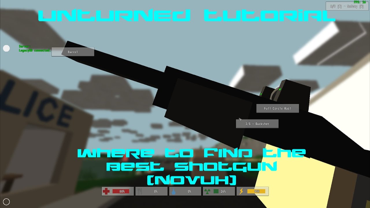 Unturned: Where To Find The BEST Shotgun (Novuh)