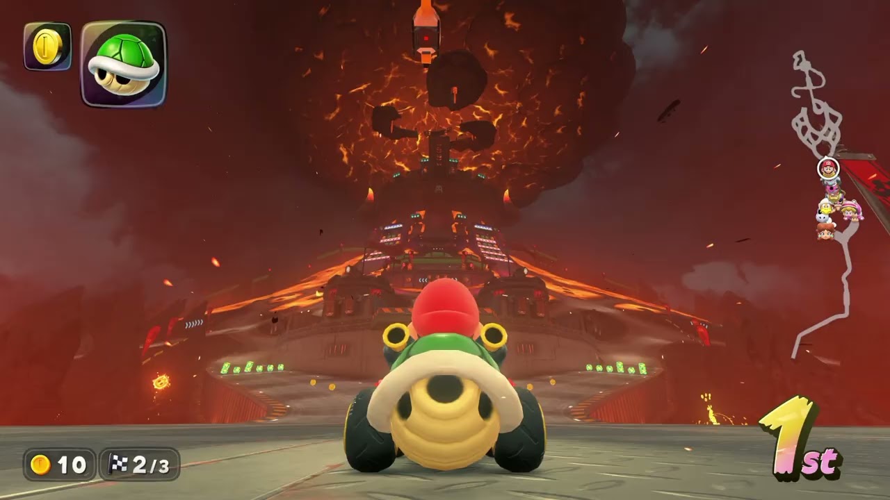 Mario Kart World: Wario Stadium to Bowser's Castle Route