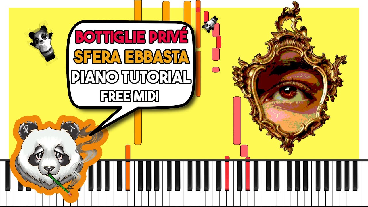 BOTTIGLIE PRIVÉ - SFERA EBBASTA - Piano Tutorial (SOLO SYNTHESIA)